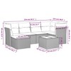 vidaXL 7 Piece Patio Sofa Set with Cushions Brown Poly Rattan - 3 of 4