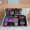 Boersma Runner Girl Throw Blanket Try to Keep Up Love Running Blanket Custom Cross Country Running Sports Throw Blanket for Adults Teens 60x50 inches - 2 of 4