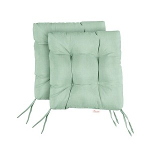 2pc Canvas Tufted Outdoor Bench Cushion Set - Sorra Home - 1 of 3