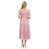 August Sky Women's Smocked Ruffle Sleeve Tiered Midi Dress - image 2 of 4