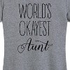 Women's - Instant Message - World's Okayest Aunt Short Sleeve Graphic T-Shirt - 2 of 4