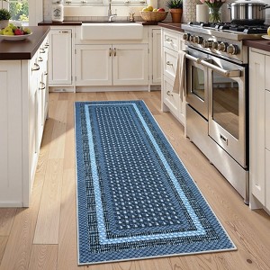Nasitip Traditional Farmhouse Border Braided Pattern Area Rug Non-Slip Washable for Living Room，Bedroom，Entryway - 1 of 4