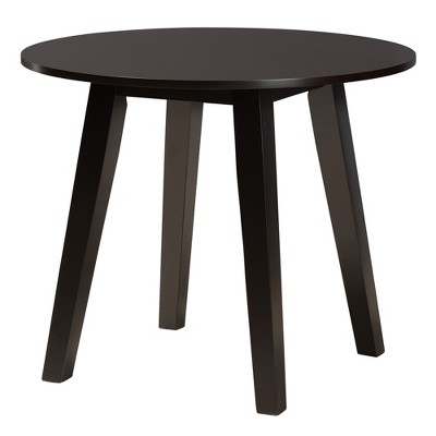 Brooke Beige Fabric and Dark Brown Wood 5-Piece Dining Set