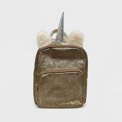Toddler Girls' Glitter Unicorn Backpack - Cat & Jack™ Gold