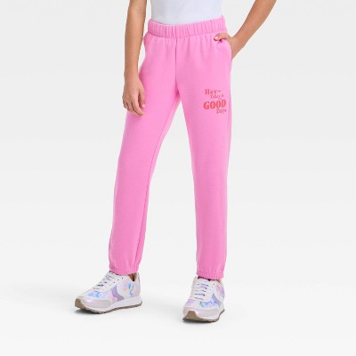 Kids' Fleece 'Great Day' Sweatpants - Cat & Jack™ Pink