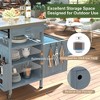 Kitchen Cart with Stainless Steel Top, Drop Leaf and One Drawer - 4 of 4