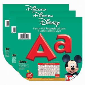 Eureka® Mickey Mouse Clubhouse® Mickey Red Deco 4" Letters, 216 Per Pack, 3 Packs - 1 of 2