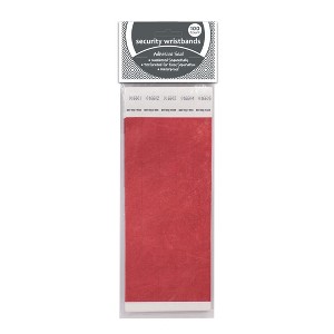 C-Line® DuPont™ Tyvek® Security Wristbands, Red, 100/Pack - 1 of 2