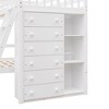 NicBex Twin over Full Bunk Bed Removable Loft with Wheels, 6 Drawers and 3 Shelves, Inclined Ladder and Guardrail, No Box Spring Required - 4 of 4