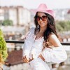 Zodaca 4-Pack Pink Cowboy Hats for Girls - Cute Velvet Cowgirl Hats for Costume, Dress Up Party (Adult Size) - 3 of 4