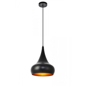 Elegant Lighting Circa Collection Pendant D11.5in H15in Lt:1 Black Finish - 1 of 4