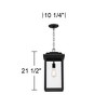 John Timberland Eastcrest Modern Outdoor Hanging Light Textured Black 21 1/2" Clear Glass for Post Exterior Barn Deck House Porch Yard Patio Outside - 4 of 4