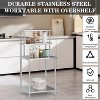 Acekool Stainless Steel Work Table with Backsplash & Wheels, Adjustable Under Shelf, 12x30/36/48in, for Kitchen, Restaurant, Laundry - 4 of 4