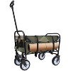Racxily Collapsible Wagon Cart with Wheels Foldable, Heavy Duty Utility Wagon Grocery Carts w/ 3pcs plastic Liner bag /Cover - 4 of 4