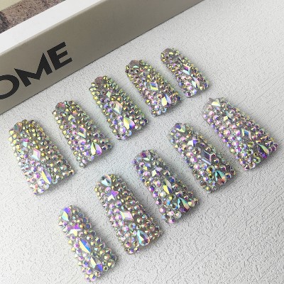 Vynxaria Multicolored Stunning Press-On Nails for Effortless Style Size M
