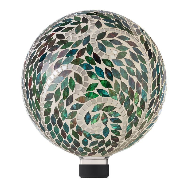 12&#34; Mosaic Glass Gazing Globe with Scroll Pattern - Alpine Corporation, 1 of 11
