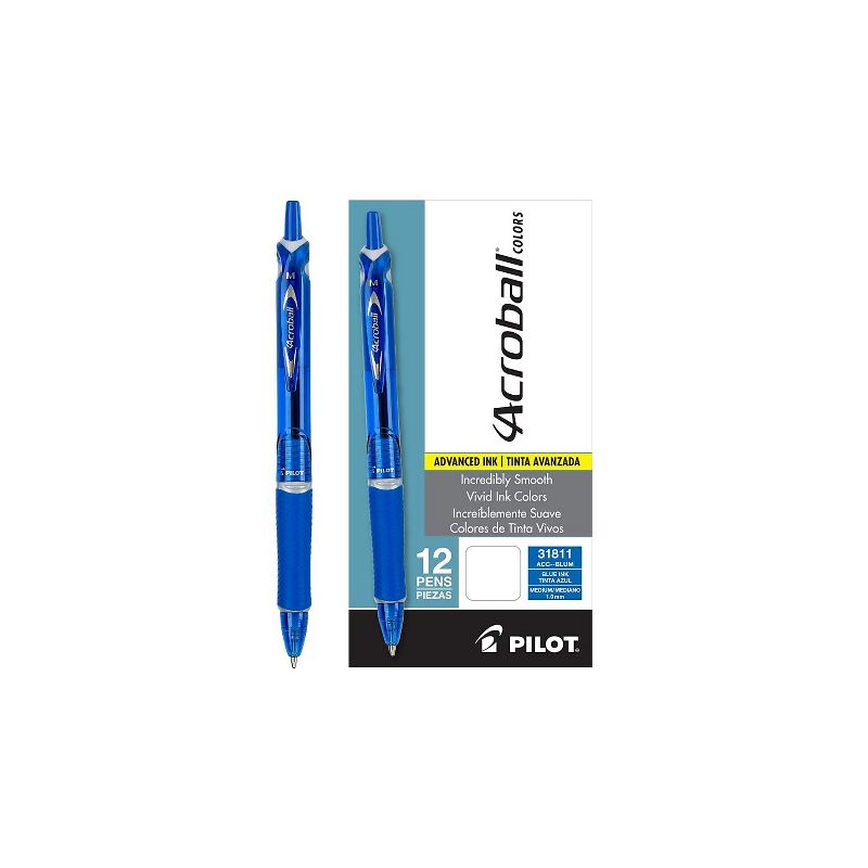 Pilot Acroball Colors Retractable Ballpoint Pens Medium Point Blue Ink 221101, 1 of 4