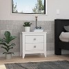 Gulches 24"H Two-Drawer Nightstand with Superior Top, Four Legs, High-Quality Multifunctional Bedroom Furniture - 3 of 4