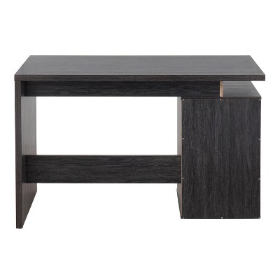 Quinn 47" Charcoal and White Wood Home Office Desk with Drawers