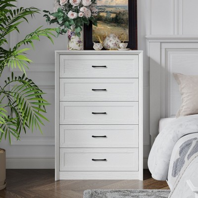 FUFU&GAGA Rustic 5 - Drawer Vertical Storage Chest Dresser Organizer-Bedroom Organizer with Anti - Tipping Device
