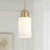 Possini Euro Design Copenhagan Warm Brass Mini Pendant Light 4 3/4" Wide Modern Opal White Glass Fixture for Dining Room Kitchen - 2 of 4