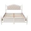 CAVINAS Queen Size Platform Bed Modern Wooden Bed Frame with Upholstered Headboard and Support Feets for Bedroom - 3 of 4
