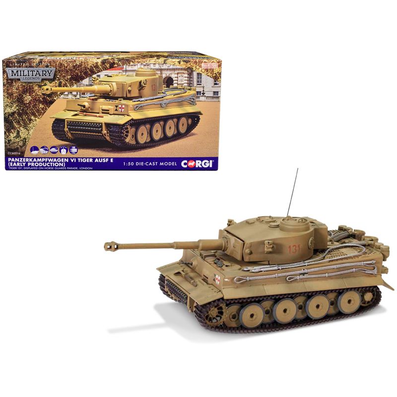 Panzerkampfwagen VI Tiger Ausf E "Tiger 131" Heavy Tank (Early production) Limited Ed to 600 pieces 1/50 Diecast Model by Corgi, 1 of 5