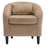 Okak Mid-Century Modern Barrel Accent Chair,Plush Armchair with Wooden Legs and Throw Pillow for Living Room,Office - 2 of 4