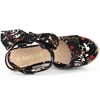 Allegra K Women's Floral Printed Slingback Wedge Sandals - 4 of 4