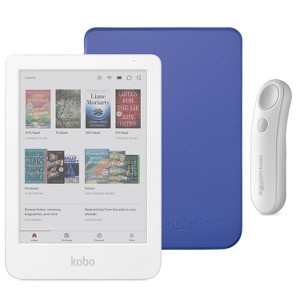Kobo Clara Colour (White) eReader with SleepCover & White Remote Page Turner Bundle - 1 of 4