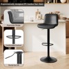 GustoWave 2PCS Adjustable Swivel Bar Stools Set, Soft Cushioned Chairs Modern Barstools Bar Chairs with Footrest, PU Leather for Countera - 3 of 4