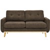 NicBex Modern Tufted Upholstered Loveseat Sofa Couch with Wooden Legs,2-Seat Lounge Sofa for Living Room,Apartment - 2 of 4