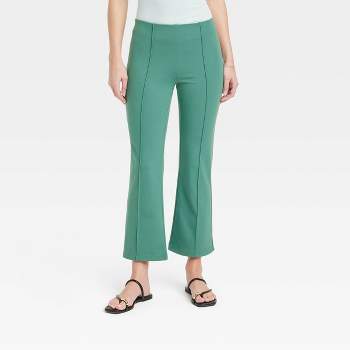 Women's High-Rise Slim Fit Cropped Kick Flare Pull-On Pants - A New Day™