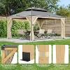 10 x 12 Ft Wood Gazebo with Nettings and Curtains for Backyard, Patio - 2 of 4