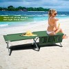 Costway Folding Camping Cot Heavy-duty Camp Bed W/Carry Bag for Beach Traveling Vocation Grey\Blue\Green - 4 of 4