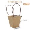 Unique Bargains Floral Bouquet Bag with Handle for Birthday Wedding Christmas Yellowish Brown 10 Pcs - 2 of 4