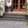 SKRAN Interlocking Deck Tiles Checker Pattern, Light Gray Square Acacia Hardwood Outdoor Flooring for Patio, Bancony, Pool Side - 2 of 4