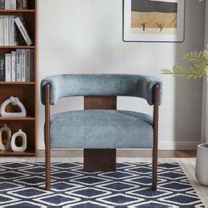 Christopher Knight Home Noah Modern Rubberwood Upholstered Accent Arm Chair - 1 of 4