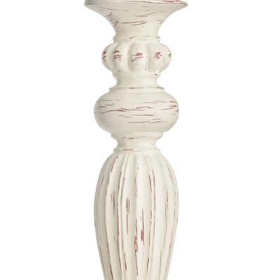 Antique White Scallop Shade Vintage Floor Lamp
