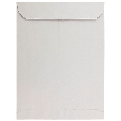 JAM Paper 10 x 13 Open End Envelopes w/Peel and Seal Closure Light Grey Kraft 12931116A