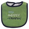 Hudson Baby Infant Boy Cotton Terry Bib and Burp Cloth Set 5pk, Messysaurus, One Size - 4 of 4