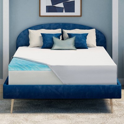 Twin Gel Memory Foam Mattress Topper with Cooling Cover