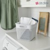 Life Story Large Storage Basket, Decorative Plastic Home Organizer, Lightweight Versatile Tub with Built-In Handles, 16 Quart, White - 4 of 4