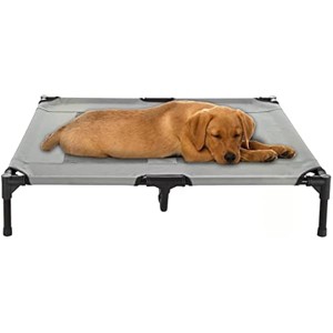 PETMAKER Elevated Dog Bed with Non-Slip Feet ¡§C Comes with Memory Foam Waterproof Dog Bed with Machine Washable Cover ¡§C for Pets up to 80lbs (Gray) - 1 of 1