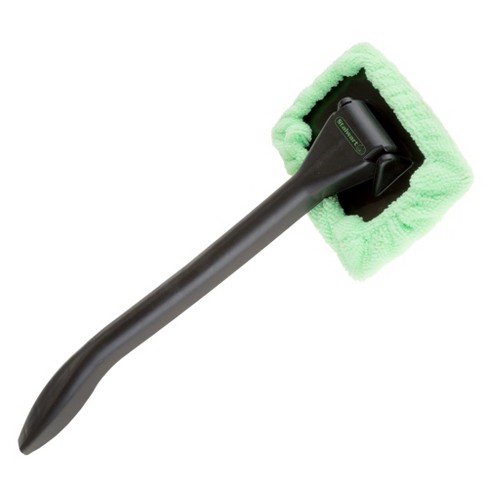Windshield Cleaner With Microfiber Cloth, Handle And Pivoting Head- Glass  Washer Cleaning Tool For Windows By Fleming Supply (green) : Target