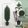 poetree 3/4/5/6ft Faux Cedar Plant in Pot,Artificial Topiary Cone Tree UV Resistant in Pot - 2 of 4