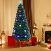 Costway 3/4/5/6 FT Pre-Lit Fiber Optic Artificial Christmas Tree with Multicolor Led Lights - 2 of 4