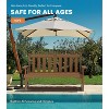 GardenJoy 2-Person Outdoor Garden Bench - HDPE - Wood Grain Finish - 2-Piece - 2 of 3