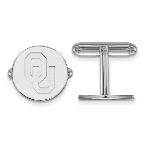 Black Bow Jewelry Sterling Silver Oklahoma Sooners NCAA Cuff Links - 1 of 3