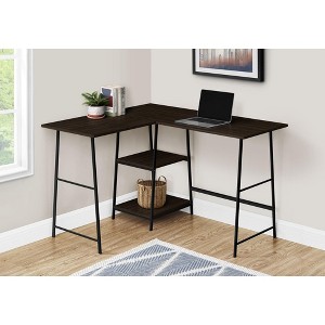 NicBex Home Office Desks 42" L Shaped Desk Morden Desks with Storage Shelves Study Writing Table Computer Desk Office Desk for Home, Office - 1 of 4